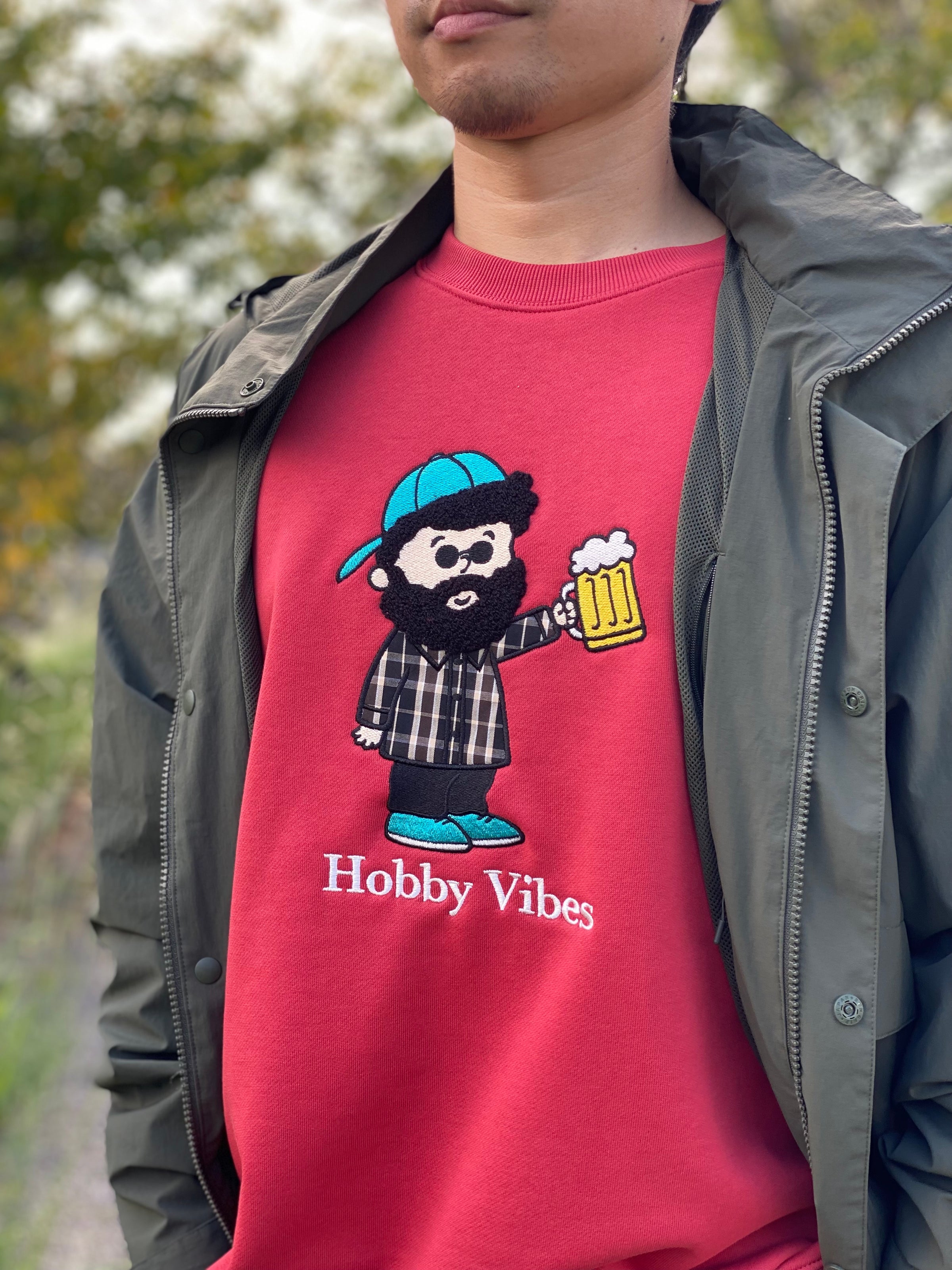 QUASH 裏毛OZZY着せ替え刺繍スウェット-ブラックB柄 | TENIE FEELS