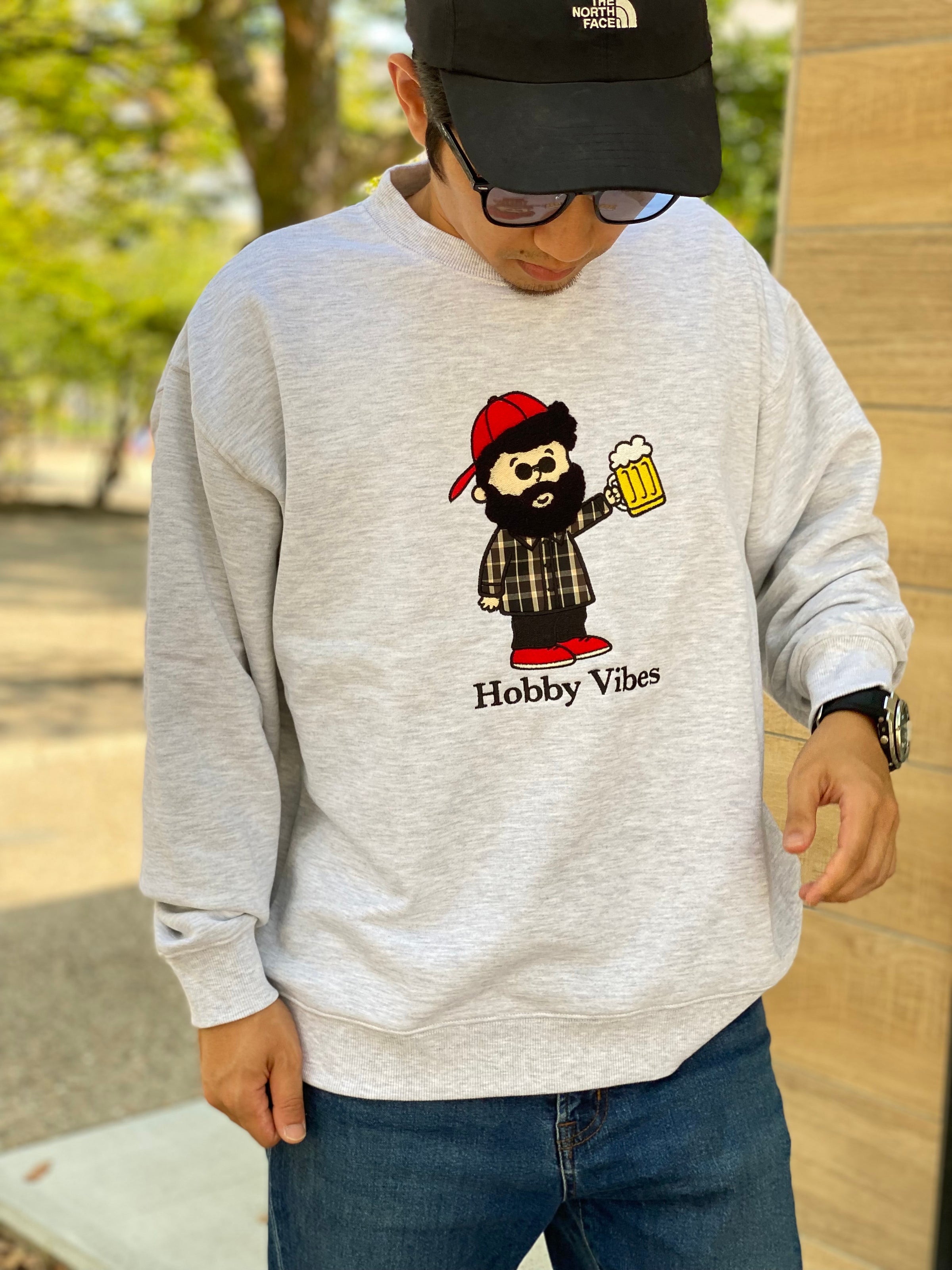 QUASH 裏毛OZZY着せ替え刺繍スウェット-ブラックB柄 | TENIE FEELS